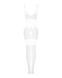 Сітчастий бодістокінг з імітацією топа та шортів Obsessive Bodystocking G330 XL/XXL, white, з доступ 105673 фото 4