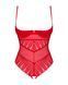 Боді з доступом Obsessive Ingridia crotchless teddy XS/S, червоне, відкриті груди 107046 фото 3