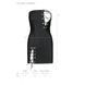 Мини-платье из экокожи Celine Chemise black L/XL &mdash; Passion: шнуровка, трусики в комплекте 104368 фото 6