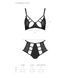 Комплект білизни Passion TASMINA SET L/XL black, ліф, високі трусики з корсетом ззаду 106360 фото 5