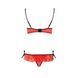 Комплект белья CHERRY SET OpenBra red S/M - Passion Exclusive: открытый лиф, трусики-юбочка 109093 фото 6