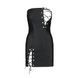 Мини-платье из экокожи Celine Chemise black L/XL &mdash; Passion: шнуровка, трусики в комплекте 104368 фото 7