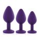 Набір анальних пробок із кристалом Rianne S: Booty Plug Set Purple, діаметр 2,7см, 3,5см, 4,1см 108650 фото 4