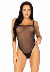 Еротичне боді Leg Avenue Cami bodysuit with thong Black S/M, на бретелях 107183 фото