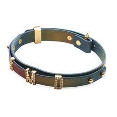 Нашийник LOCKINK Multi-color DIY Alphabet Collar, мультиколір, штучна шкіра, букви зі стразами 110058 фото
