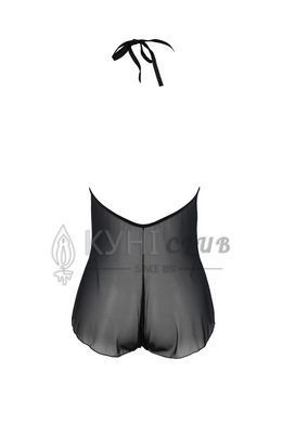 Боді Passion LEAFA BODY black, XXL/XXXL на зав'язках, м'яка чашка, низ у вигляді шортиків 108524 фото