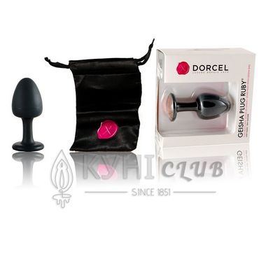 Анальная пробка Dorcel Geisha Plug Ruby M с шариком внутри, создает вибрации, макс. диаметр 3,2см 101246 фото