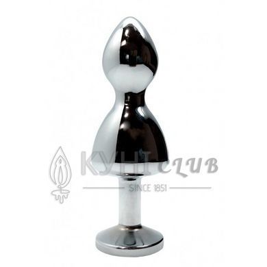 Металева анальна пробка Wooomy Lollypop Double Ball Metal Plug Blue L діаметр 3,5 см, довжина 10,5см 105403 фото