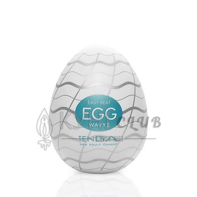 Мастурбатор-яйце Tenga Egg Wavy II з подвійним хвилястим рельєфом 103385 фото