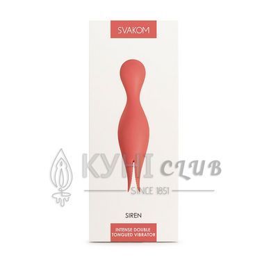 Подвійний вібратор точки G із язичками для клітора Svakom Siren Coral 102708 фото