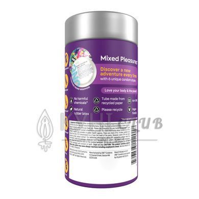 Презервативи ONE Mixed Pleasures, 12 шт, 6 видів, подарункове паковання-тубус 109840 фото