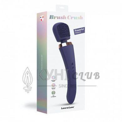 Вибромассажер с силиконовой щеточкой Love to Love Brush Crush - Midnight Indigo 103431 фото