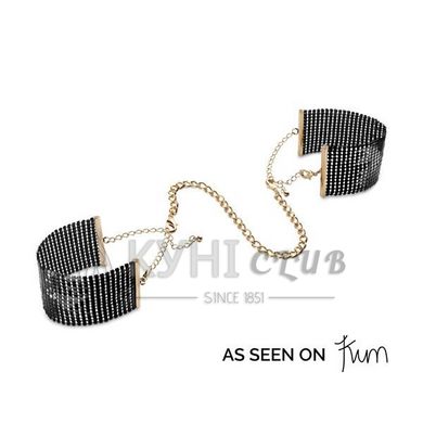 Наручники Bijoux Indiscrets Desir Metallique Handcuffs - Black, металеві, стильні браслети 108822 фото