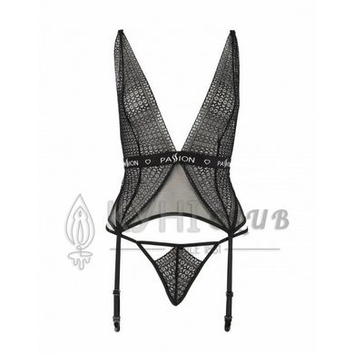 Напівпрозорий корсет Passion Exclusive MIRAJANE CORSET L/XL, black 101809 фото