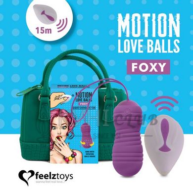 Вагинальные шарики с жемчужным массажем FeelzToys Motion Love Balls Foxy с пультом ДУ, 7 режимов 108651 фото