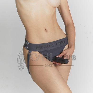 Трусики для страпона Strap-On-Me HARNAIS LINGERIE UNIQUE, One Size, сірі 107628 фото