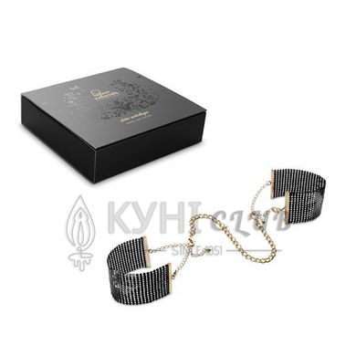 Наручники Bijoux Indiscrets Desir Metallique Handcuffs - Black, металеві, стильні браслети 108822 фото