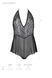 Боді Passion LEAFA BODY black, XXL/XXXL на зав'язках, м'яка чашка, низ у вигляді шортиків 108524 фото 5