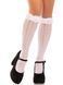 Гольфи ажурні Leg Avenue Sweetheart Ruffle Cuff Knee Highs, білі, малюнок-сердечка 110081 фото 3