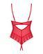 Боді з доступом Obsessive Ingridia crotchless teddy M/L, червоне, відкриті груди 107047 фото 4