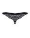 Кружевные танга с доступом Obsessive 828-THC-1 crotchless thong L/XL, черные 105158 фото 6