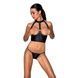 Комплект білизни з відкритими грудьми Passion GENEVIA SET WITH OPEN BRA XXL/XXXL black, корсет, стрі 106311 фото 1