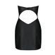 Мини-платье из экокожи Passion CELINE CHEMISE 6XL/7XL, black, шнуровка, трусики в комплекте 104973 фото 4