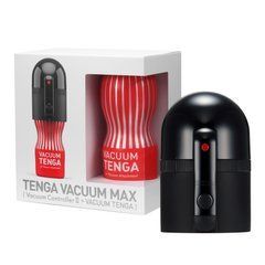 Вакуумна насадка Tenga VACUUM MAX + мастурбатор Tenga Vacuum Cup, 5 режимів роботи 107574 фото