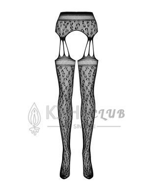 Сітчасті панчохи-стокінги під леопард Obsessive Garter stockings S817 S/M/L, імітація гартерів, з до 105259 фото