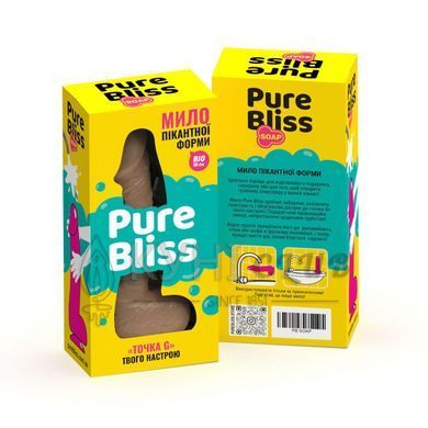 Мило у формі пеніса Pure Bliss BIG Brown, крафтове мило-член, натуральне 104435 фото