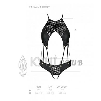 Розпродаж!!! Боді з екошкіри з ремінцями та перфорацією Tamaris Body black L/XL — Passion 103690 фото