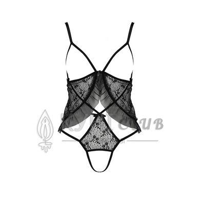 Боді монокіні з відкритими грудьми Passion JUSTINA BODY L/XL, black 109509 фото