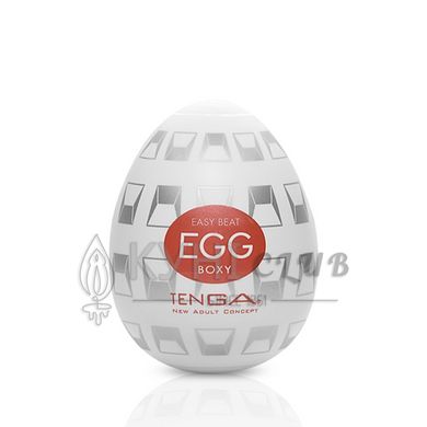 Мастурбатор-яйце Tenga Egg Boxy з геометричним рельєфом 103386 фото