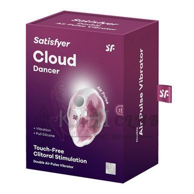 Вакуумний стимулятор з вібрацією Satisfyer Cloud Dancer Red 106997 фото