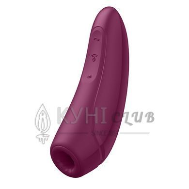 Вакуумный клиторальный стимулятор Satisfyer Curvy 1+ Rose Red с управлением через интернет 108730 фото