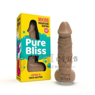 Мило у формі пеніса Pure Bliss BIG Brown, крафтове мило-член, натуральне 104435 фото