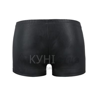 Чоловічі шкіряні боксери з блискавками Passion 049 SHORT MATT XXL/XXXL Black 105597 фото