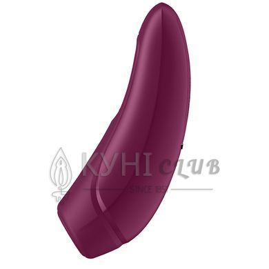 Вакуумный клиторальный стимулятор Satisfyer Curvy 1+ Rose Red с управлением через интернет 108730 фото