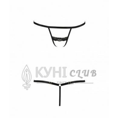 Трусики-стрепи Passion Exclusive SHELLY THONG L/XL, black 104382 фото