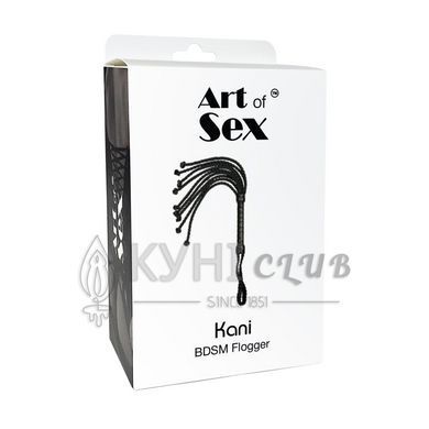 Ажурная плеть Кошка из экокожи Art of Sex - Kani, цвет черный 107681 фото