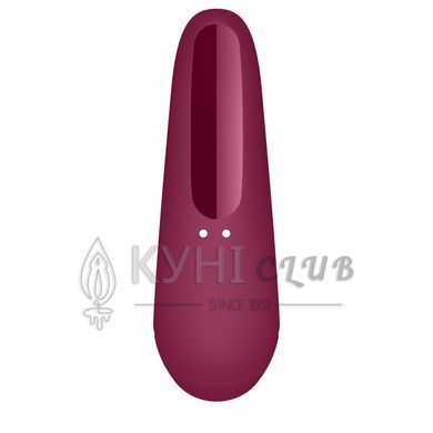 Вакуумный клиторальный стимулятор Satisfyer Curvy 1+ Rose Red с управлением через интернет 108730 фото