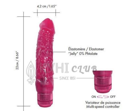 Фаллоимитатор вибратор Dorcel Jelly Boy, диаметр 4,2см ТПЕ, плавная регулировка мощности вибрации 100124 фото
