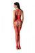 Бодистокинг с множеством бретелей Passion BS095 One Size, red, имитация пояса и чулок, с доступом 106944 фото 2