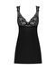 Сорочка бебі-дол з мереживом на грудях Obsessive Donna Dream babydoll XS/S Black, стрінги 106632 фото 3