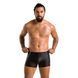 Чоловічі шкіряні боксери з блискавками Passion 049 SHORT MATT XXL/XXXL Black 105597 фото 3