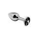 Металева анальна пробка з кристалом Alive Mini Metal Butt Plug Black S 103940 фото 1