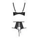 Комплект белья Passion TASMINA SET XXL/XXXL black, лиф, высокие трусики с корсетом сзади 106362 фото 4