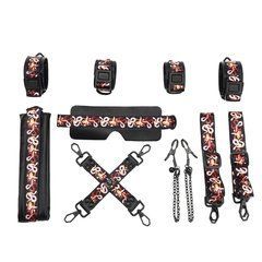 БДСМ-набір LOCKINK The Flowering Serpent Bondage Set, чорний, з малюнком у вигляді змій, 7 предметів 110060 фото