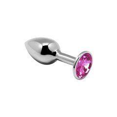 Металева анальна пробка з кристалом Alive Mini Metal Butt Plug Pink S 103941 фото
