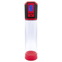 Автоматическая вакуумная помпа Men Powerup Passion Pump Red, LED-табло, перезаряжаемая, 8 режимов 104212 фото